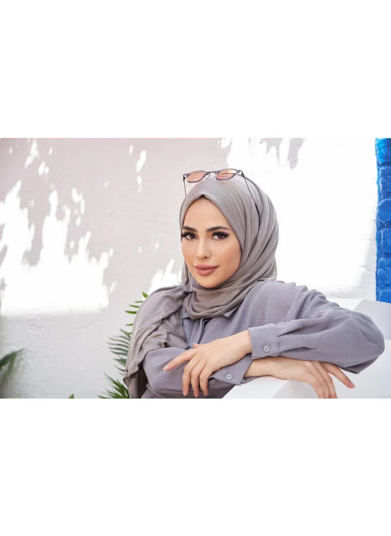 Naciye Sultan Hijab Combed Cotton Shawl Pebble Stone