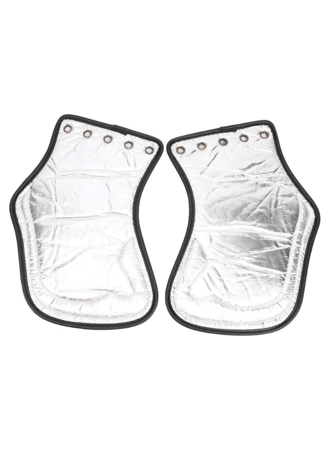 Generic Motorcycle PU Heat Deflector, Universal Motorcycle Side Saddle Heat Shield Deflector, Engine Heating Insulation Cushion Saddle Guard Leather Pad for Harley Touring Yamaha  - Image 2