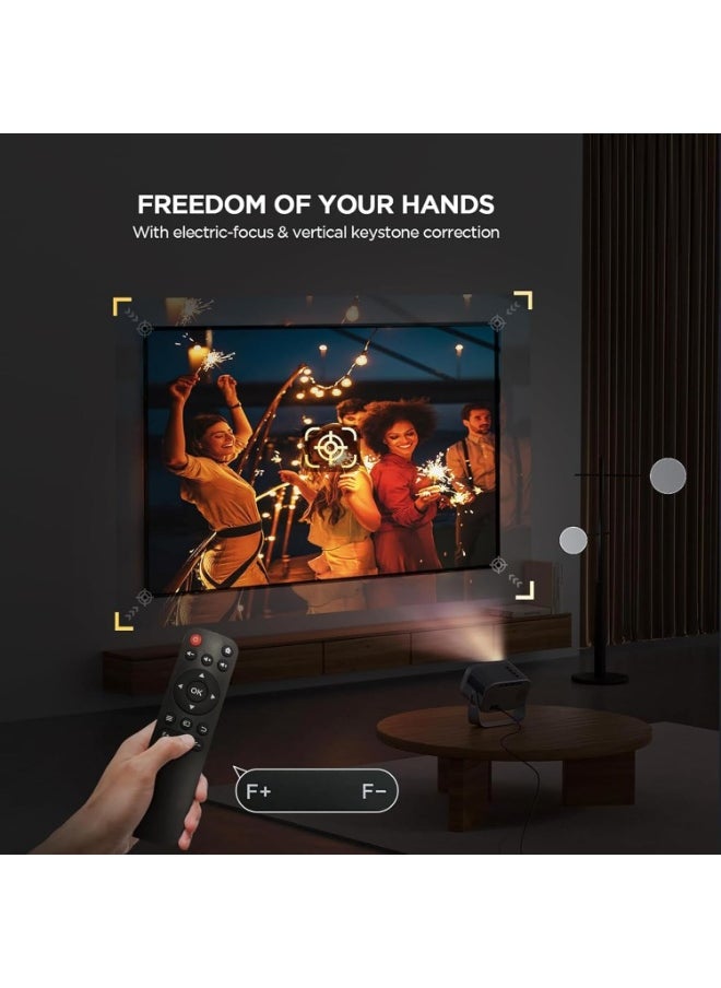 Smart Berry A10 4K+ Ultra HD Smart Projector ?28,000 Lumens, Android 13, WiFi 6 & Bluetooth 5.2, Auto Focus & Keystone, Portable Home Theater & Outdoor Movie Projector  - Image 5