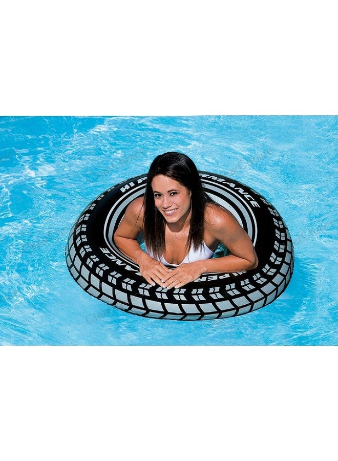 ClearChoice:- Adults Big Swimming Ring Giant Tire Inflatable Floating Swimming Tube Tyre Adult Swimming Ring(Multi Color)(9 + Years Up)(Size - 36''inch)(1 PIS) - Image 2
