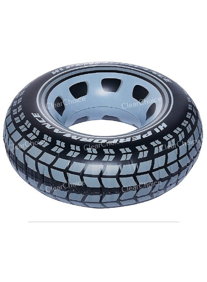 ClearChoice:- Adults Big Swimming Ring Giant Tire Inflatable Floating Swimming Tube Tyre Adult Swimming Ring(Multi Color)(9 + Years Up)(Size - 36''inch)(1 PIS) - Image 3