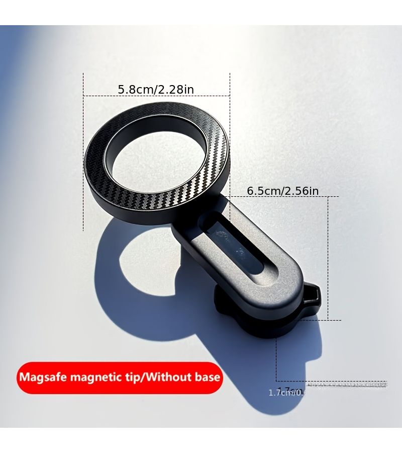 Car Magnetic Phone Holder With Extension Rod And Magnetic Ring 360 Degree Rotating Universal Ball Head For Car - Image 1