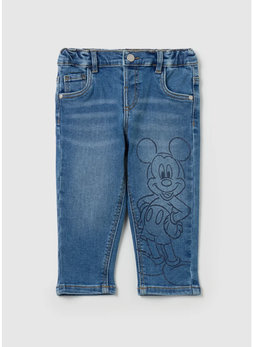 Ovs Five-pocket jeans with Mickey Mouse print