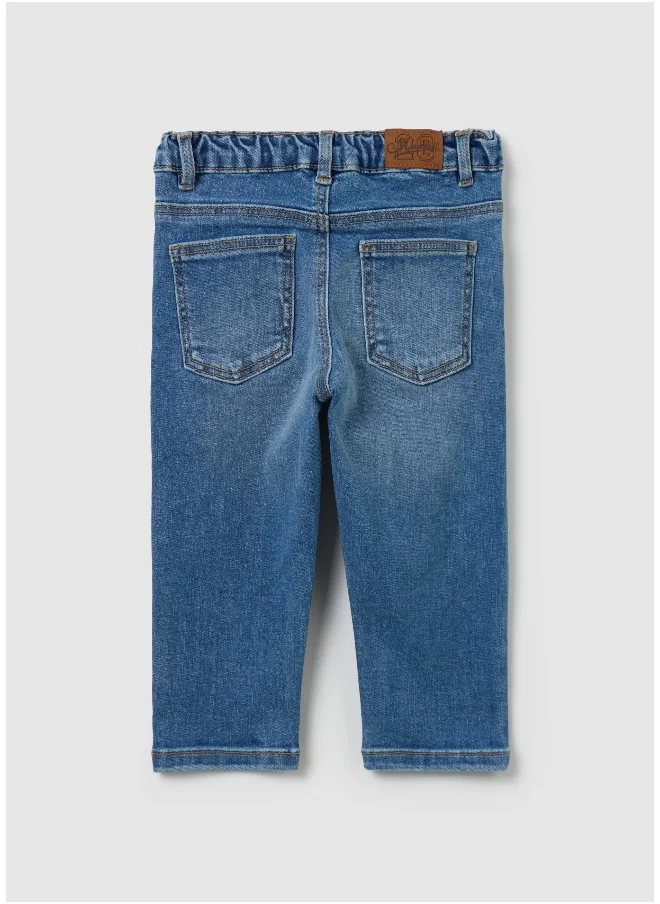او في اس Five-pocket jeans with Mickey Mouse print
