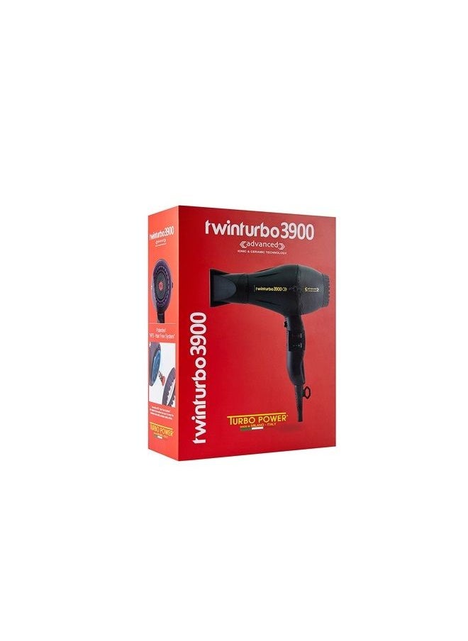Turbo Power Twin Turbo 3900 Advanced Hair Dryer - Black  - Image 4