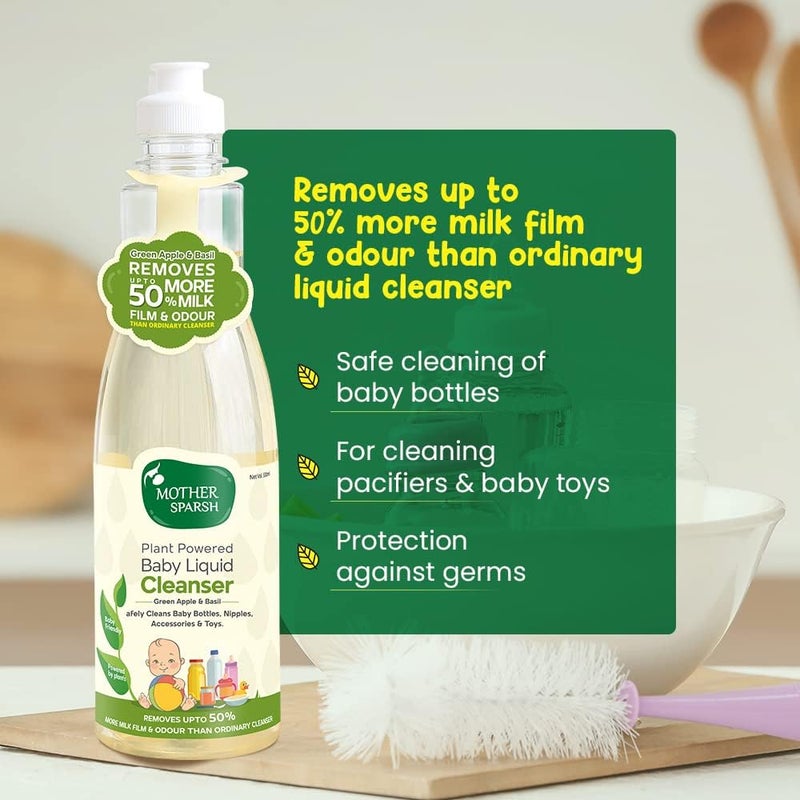Mother Sparsh Natural Baby Liquid Cleanser, 500 ml - Image 2