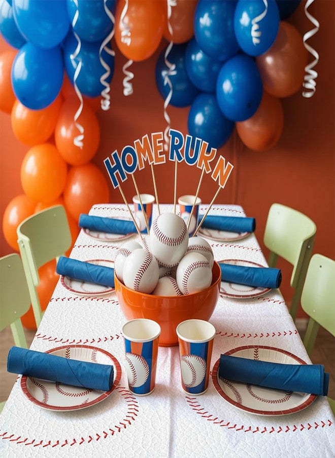 QIHOMPIB 2 PCS Baseball Tablecloths(54x108 Inch) Baseball Party Table Cover Rectangular Baseball Pattern Table Cloth for Kids Sports Baseball Birthday Party Supplies Decorations Football Team Favors Decor - Image 5