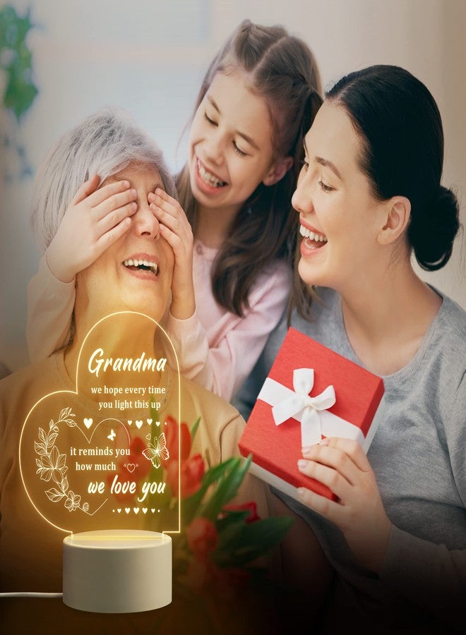 Quaintir Grandma Gifts, Mothers Day Gifts for Grandma - Engraved Night Light, Grandma Birthday Gifts, Christmas Valentines Thanksgiving Gifts for Grandma, Nana, Grammy, Grandmother - Image 2