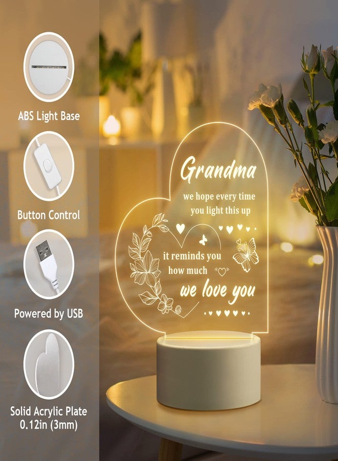 Quaintir Grandma Gifts, Mothers Day Gifts for Grandma - Engraved Night Light, Grandma Birthday Gifts, Christmas Valentines Thanksgiving Gifts for Grandma, Nana, Grammy, Grandmother - Image 4