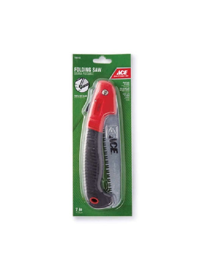 ACE Non Slip Grip Triple Cut Folding Pruning Saw Multicolour 7 Inch 7263122 - Image 2