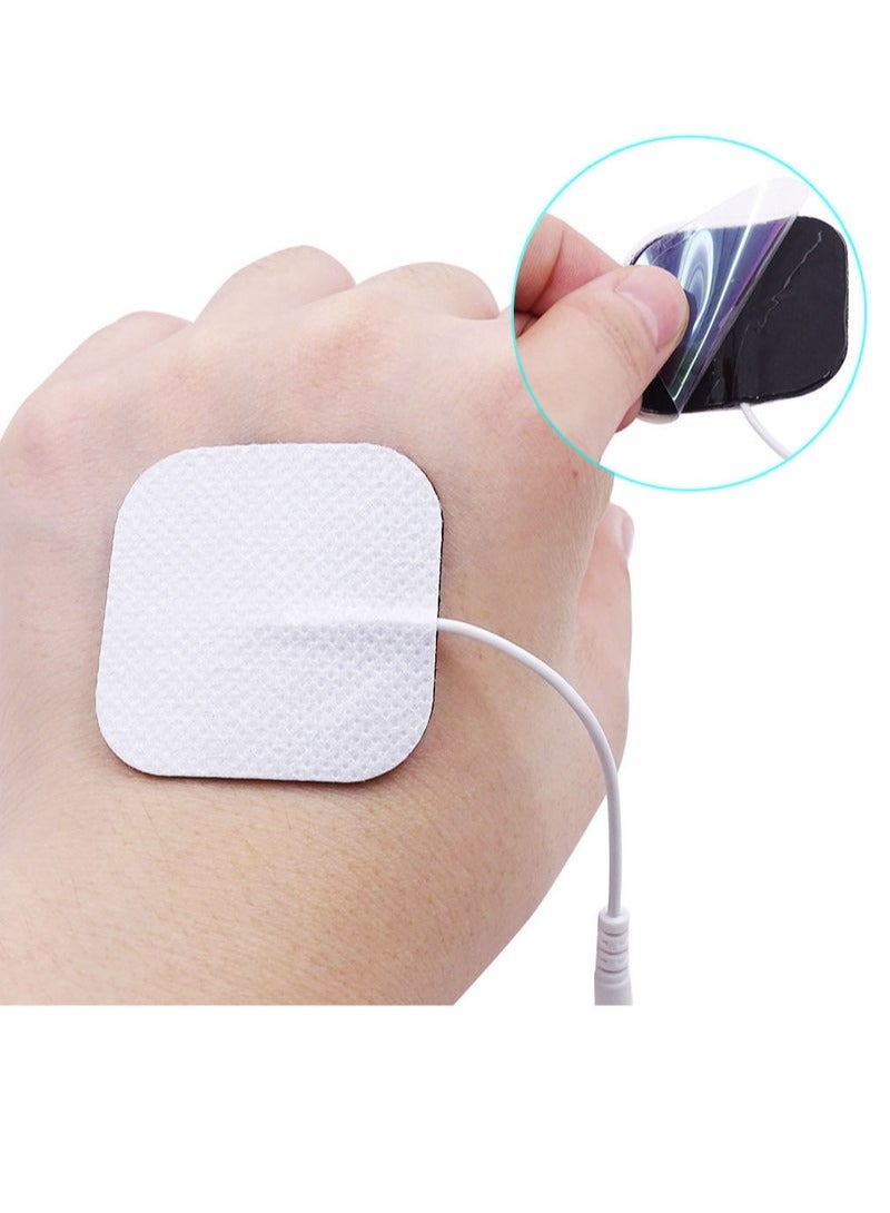 Generic 40-Piece 5x5cm Reusable Tens Electrode Pad with 2mm Plug For Pulse Digital Acupuncture Therapy Massager Electrical Muscle Stimulator  - Image 5
