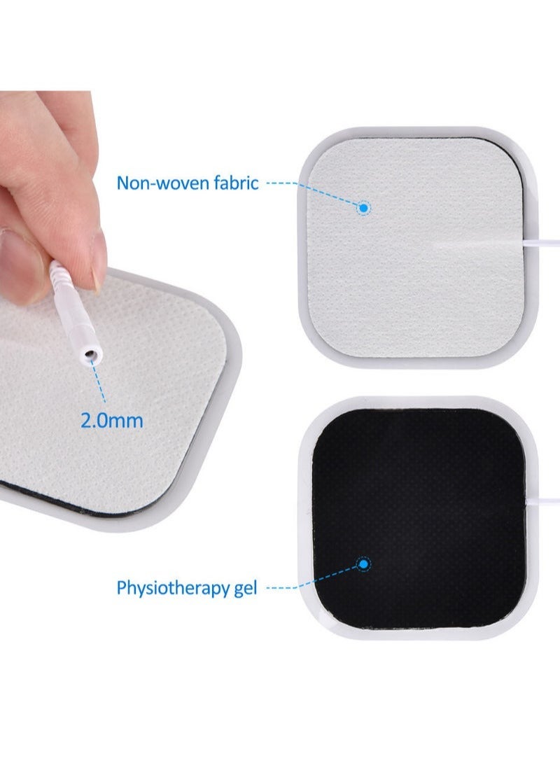 Generic 40-Piece 5x5cm Reusable Tens Electrode Pad with 2mm Plug For Pulse Digital Acupuncture Therapy Massager Electrical Muscle Stimulator  - Image 2