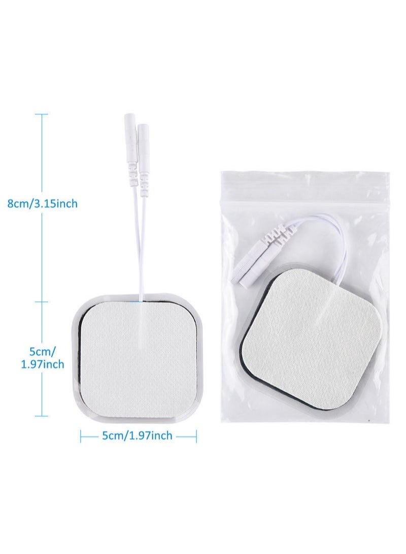 Generic 40-Piece 5x5cm Reusable Tens Electrode Pad with 2mm Plug For Pulse Digital Acupuncture Therapy Massager Electrical Muscle Stimulator  - Image 4