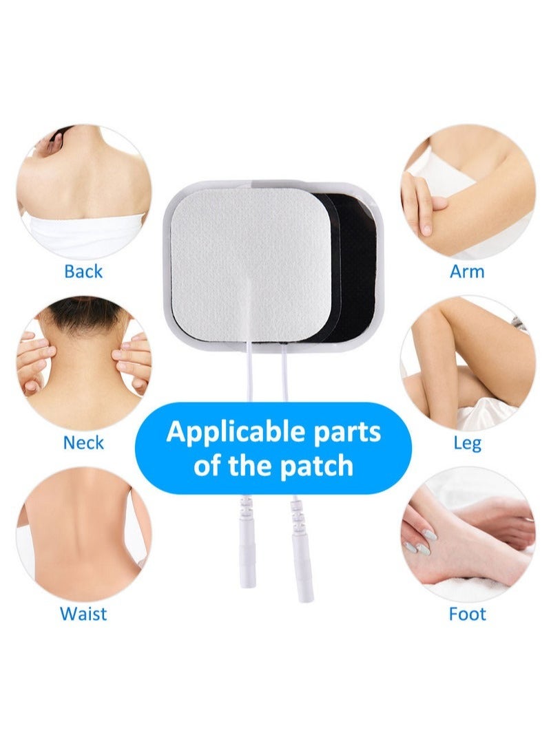 Generic 40-Piece 5x5cm Reusable Tens Electrode Pad with 2mm Plug For Pulse Digital Acupuncture Therapy Massager Electrical Muscle Stimulator  - Image 3