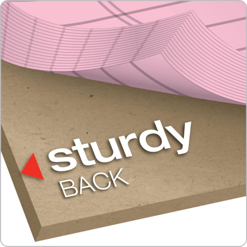 TOPS Prism 5 x 8 Legal Pads, 6 Pack - 2 Pink, 2 Blue, 2 Purple, Narrow Ruled, 50 Sheets Each, Made in USA - Image 5