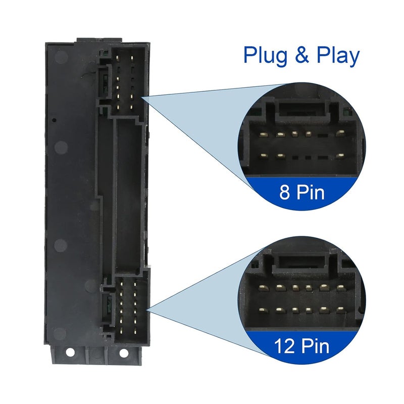 MOJTBE Power Window Switch Master Control Driver Side Compatible for 2000 2001 2002 Chevy Silverado Tahoe Suburban & GMC Yukon XL Sierra 1500HD 2500HD 3500, 02 Cadillac Escalade OE Replace 15062650 Standard fit - Image 2