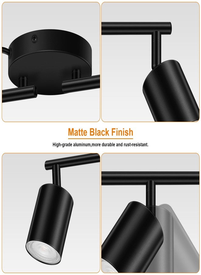 Bricosmocon LED Track Lighting Plug-In Ceiling Track Lighting Fixtures Black Kitchen Lighting Kit with 4 Lights, Plug-In Wall Lamp with 4.5M Power Cord, D Flood Light - Image 5