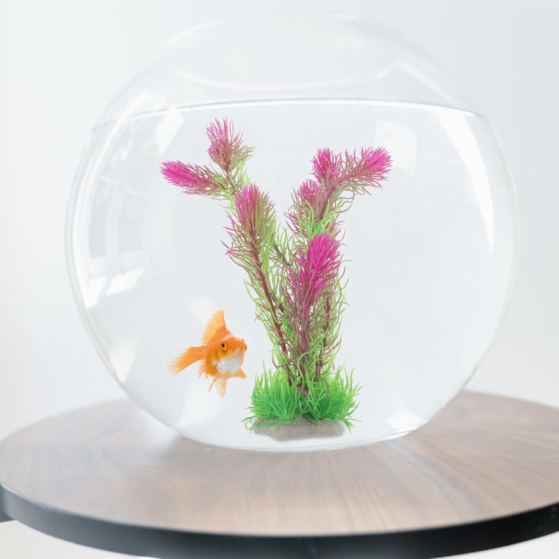 Artificial Aquarium Plants Fish Tank Decoration Large Burgundy Plastic Water Grass for Aquarium Landscaping Sturdy Fish Tank Plant Decor for Freshwater - Image 5