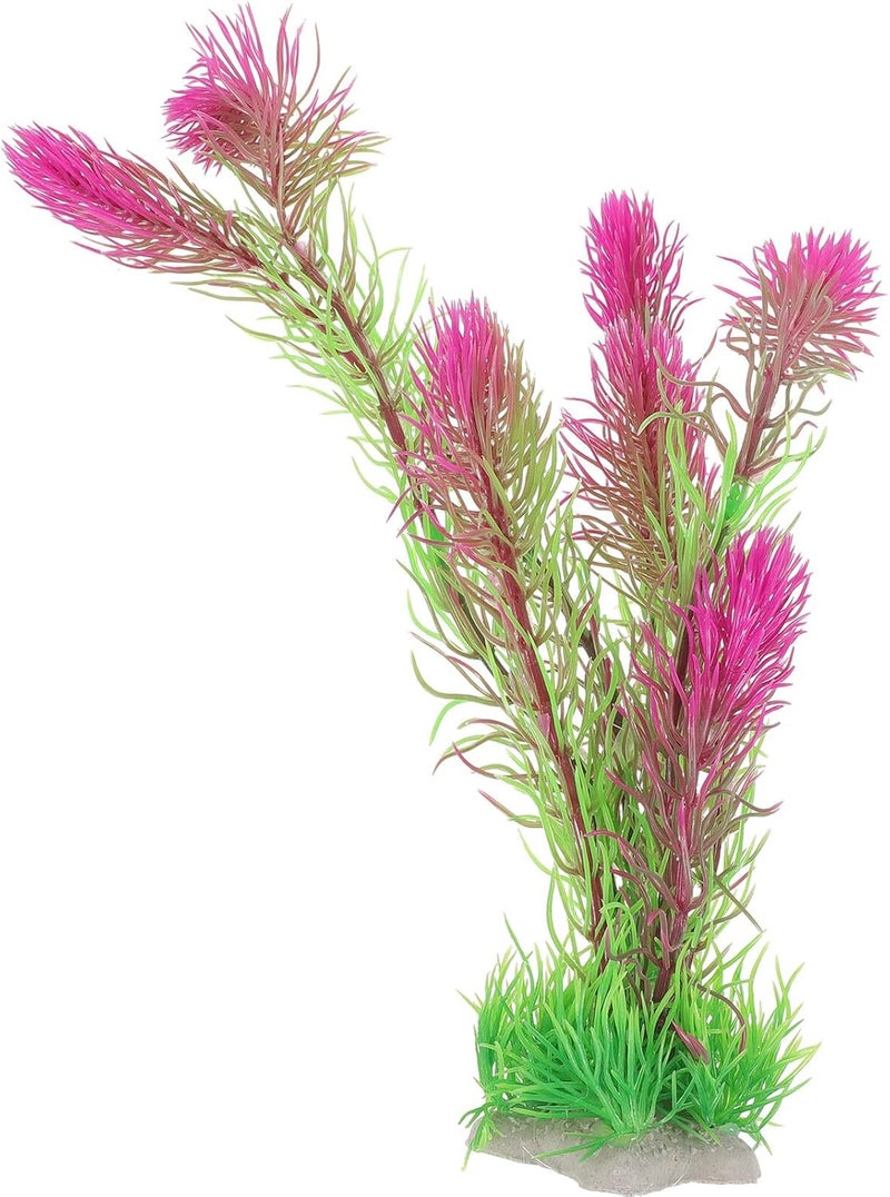 Artificial Aquarium Plants Fish Tank Decoration Large Burgundy Plastic Water Grass for Aquarium Landscaping Sturdy Fish Tank Plant Decor for Freshwater - Image 1