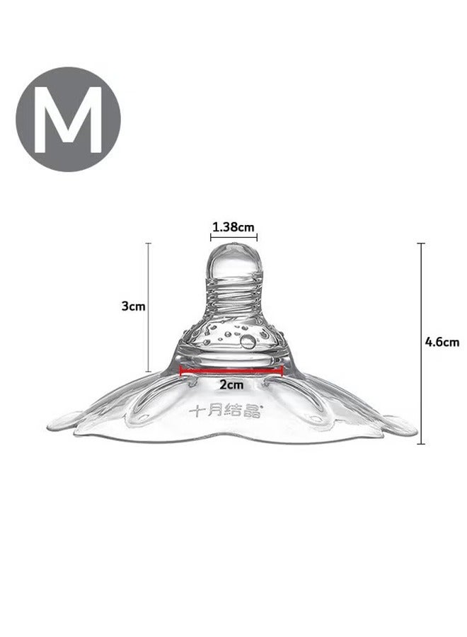 2 Pcs Nipple Shield, Premium Contact Nippleshield, Assisted Feeding Nipple Patch Cover, Ultra-Thin and Super-Soft Food-Grade Silicone Nipple Extender - Image 2