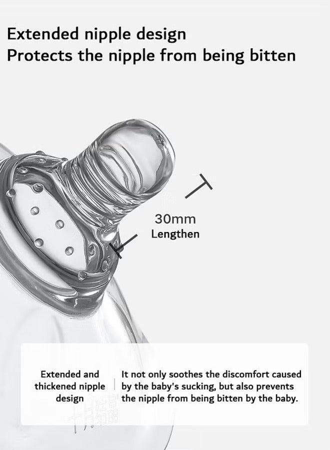 2 Pcs Nipple Shield, Premium Contact Nippleshield, Assisted Feeding Nipple Patch Cover, Ultra-Thin and Super-Soft Food-Grade Silicone Nipple Extender - Image 3