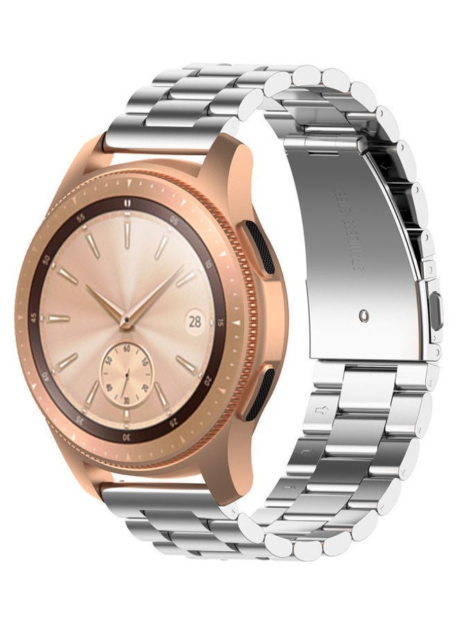 NIBEMINENT Replacement Watch Band Quick Release Steel Buckle Wristband Silver - Image 2