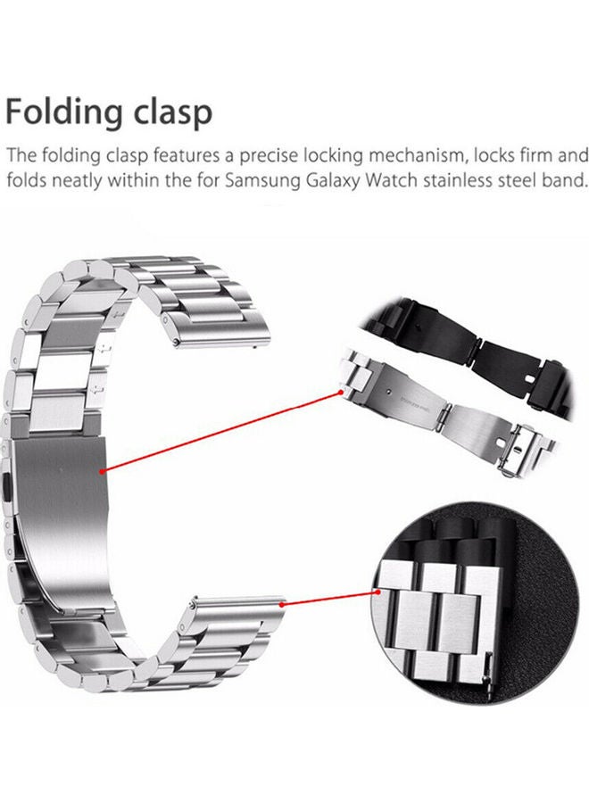 NIBEMINENT Replacement Watch Band Quick Release Steel Buckle Wristband Silver - Image 5