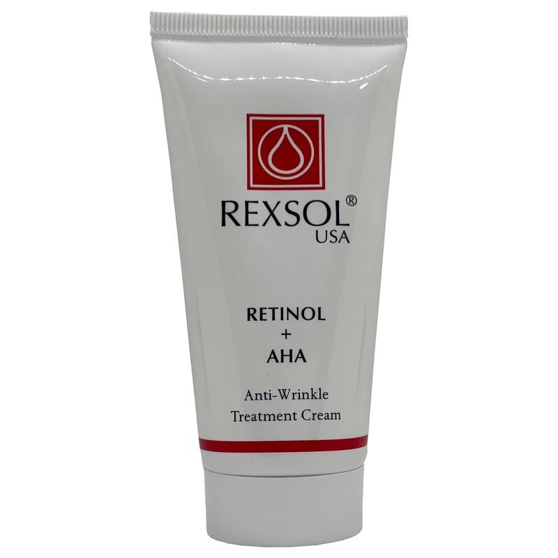 REXSOL Retinol  AHA Antiwrinkle Treatment Cream  With pure Vitamin A and Vitamin E  Beeswax  Effectively diminishing fine lines  wrinkles age spots  pigment60 ml  2 fl oz