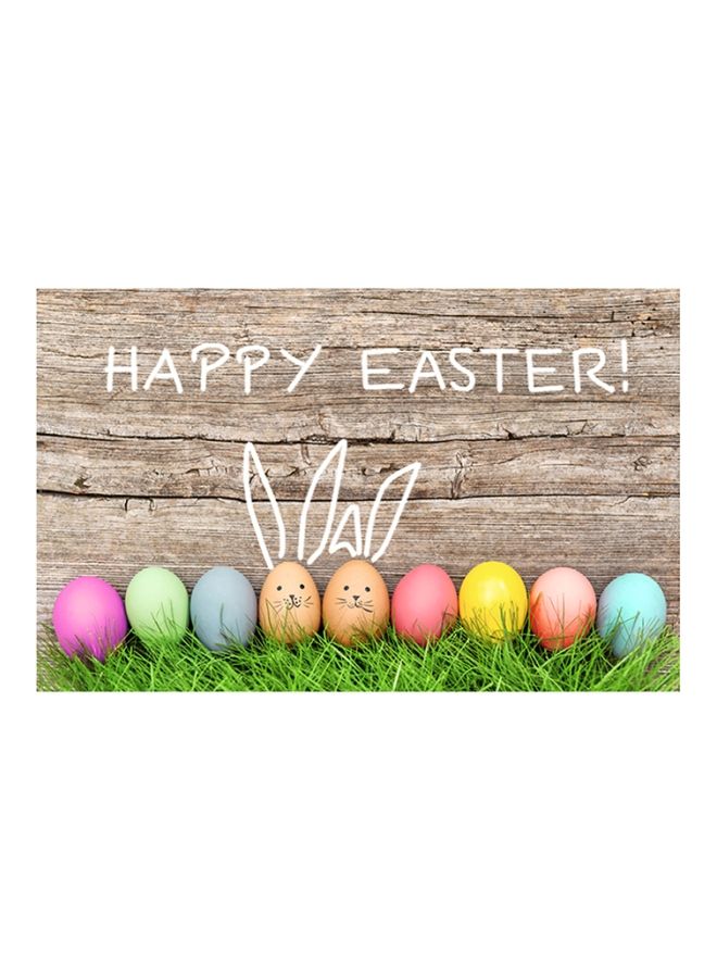 NIBEMINENT Rabbit Flowers And Grassland Printed Photography Background Multicolour - Image 1