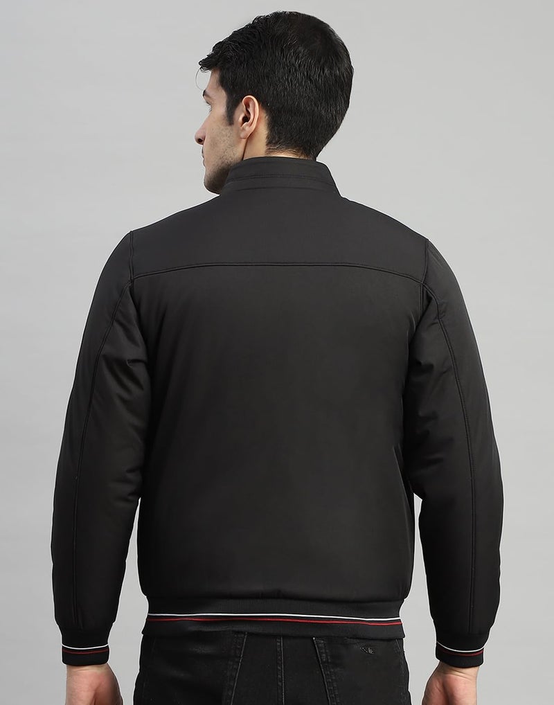 Rockit from House of Monte Carlo Mens Black Solid Mock Neck Full Sleeve Jacket (2240102483-2-42) - Image 4