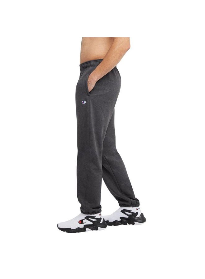 Champion Powerblend Relaxed Bottom, Best Sweatpants for Men(reg. Or Big & Tall), Granite Heather C Patch Logo, L Tall - Image 3