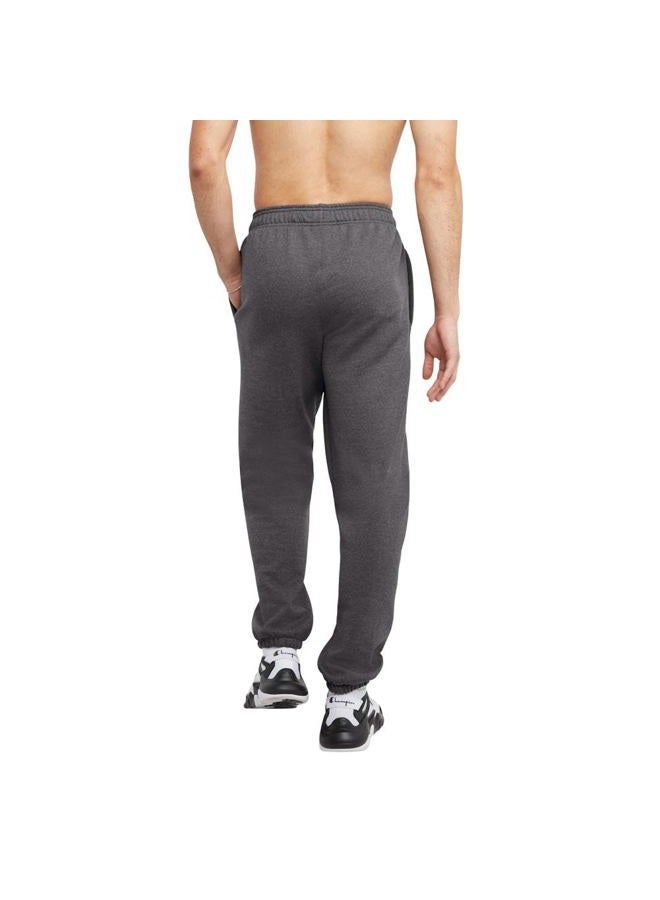 Champion Powerblend Relaxed Bottom, Best Sweatpants for Men(reg. Or Big & Tall), Granite Heather C Patch Logo, L Tall - Image 2