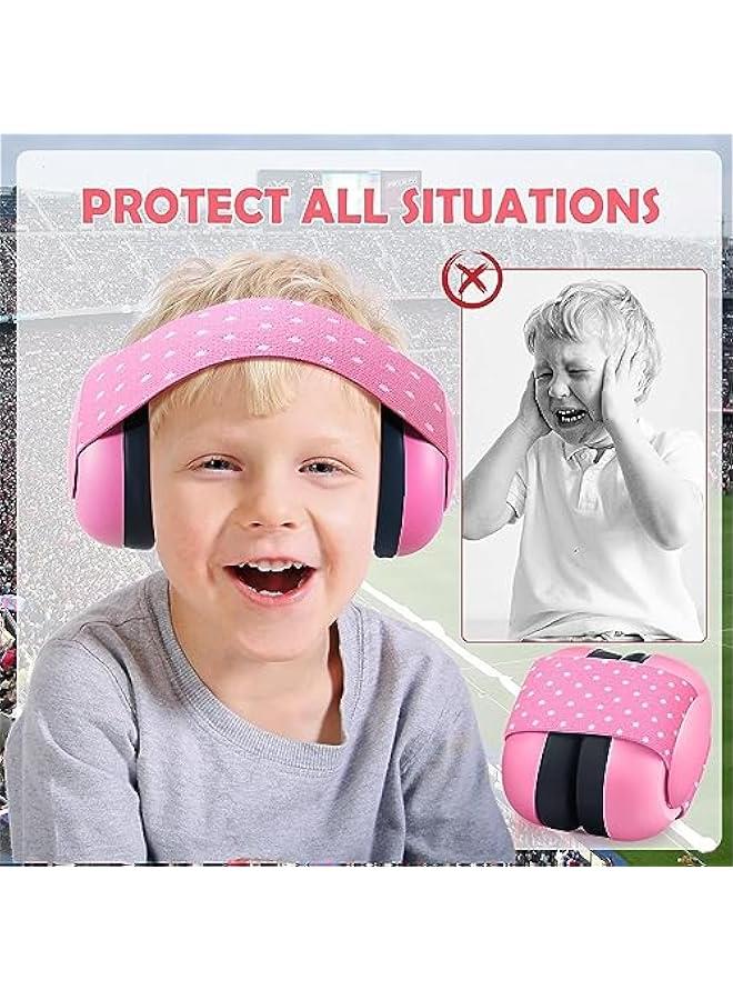 Gonice Baby Soundproof Earmuffs, Infant Ear Protection Headphones with Adjustable Elastic Headband, Soft and Breathable Baby Ear Defenders, Noise Cancelling Headphones for Baby  - Image 2
