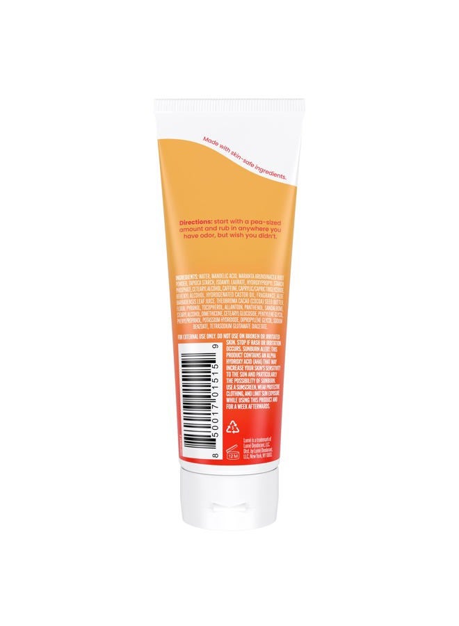 Lume Whole Body Deodorant - Invisible Cream Tube - 72 Hour Odor Control - Aluminum Free, Baking Soda Free, Skin Safe - 3.0 ounce (Clean Tangerine) - Image 2