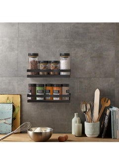 iSTAR iSTAR Metal Multi-Purpose Wall Mount Floating Shelf Wall Mounted Storage Shelves for Kitchen, Bathroom, Bedroom, Office (Small, Black) (Pack of 2)  - Image 2
