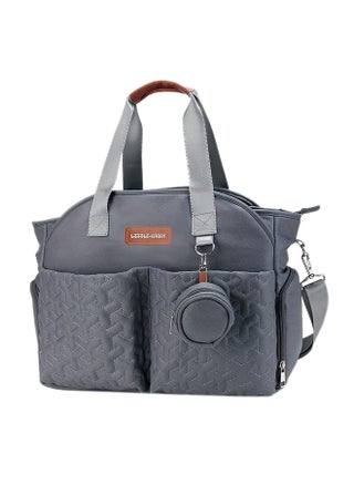 Quilted Diaper Bag With Pacifier Pouch - Dark Grey - pzsku/ZB4B76FCDE0C291003D69Z/45/_/1723200552/8cc218da-4417-4026-9aa4-0aeb14fb248c