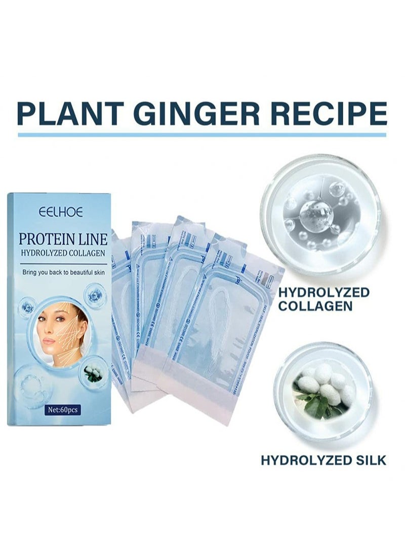 EELHOE - Protein Line Hydrolyzed Collagen,Soluble Protein Thread,Protein Thread Lifting Set,Protein Lifting Threading Set,Absorbable Collagen Thread for Face Lift (2 Box) - Image 1