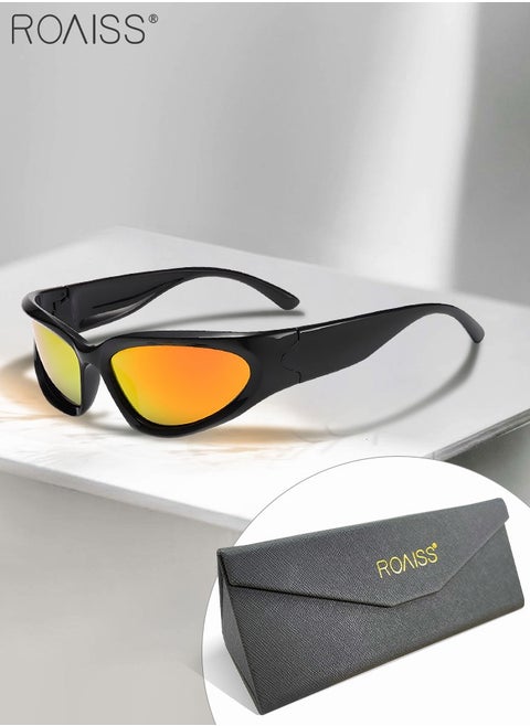 Polarized Sports Sunglasses for Men Women UV400 Protection Cycling Glasses Retro Goggles for Baseball Running Fishing Golf