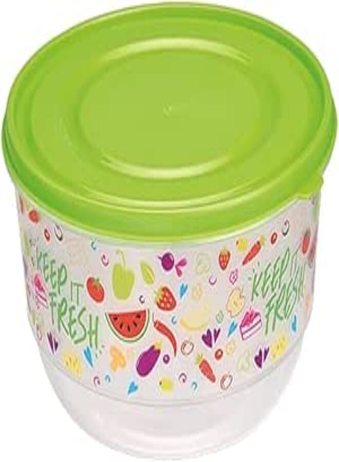 Ucsan Plastic Round Matte Trendy Container 1.8 Liters | Made in Turkey | M1406