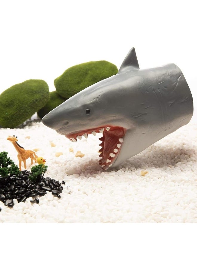 Yolococa Yolococa Shark Hand Puppet Realistic Latex Animal Hand Puppets for Children Instagram Toys  - Image 5