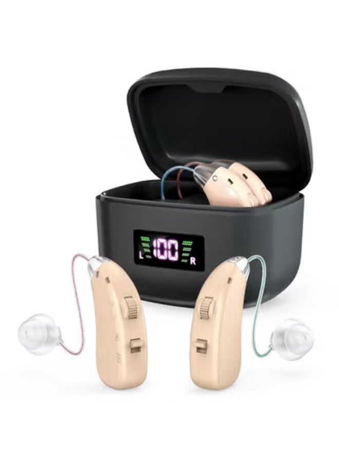 ج الروح أجهزة سمع قابلة لإعادة الشحن لكبار السن، مزودة بخاصية إلغاء الضوضاء، ومكبر صوت رقمي غير مرئي مع علبة شحن - Image 2