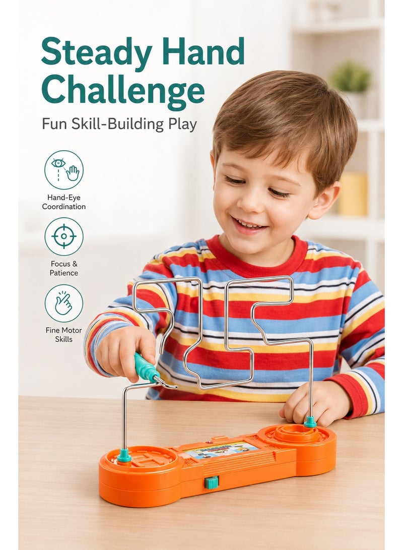 Super Game Wire Maze Game for Kids, Don’t Touch The Wire Steady Hand Challenge Toy, Educational Hand-Eye Coordination Game, Fine Motor Skills Learning Toy, Ages 3+ - Image 2
