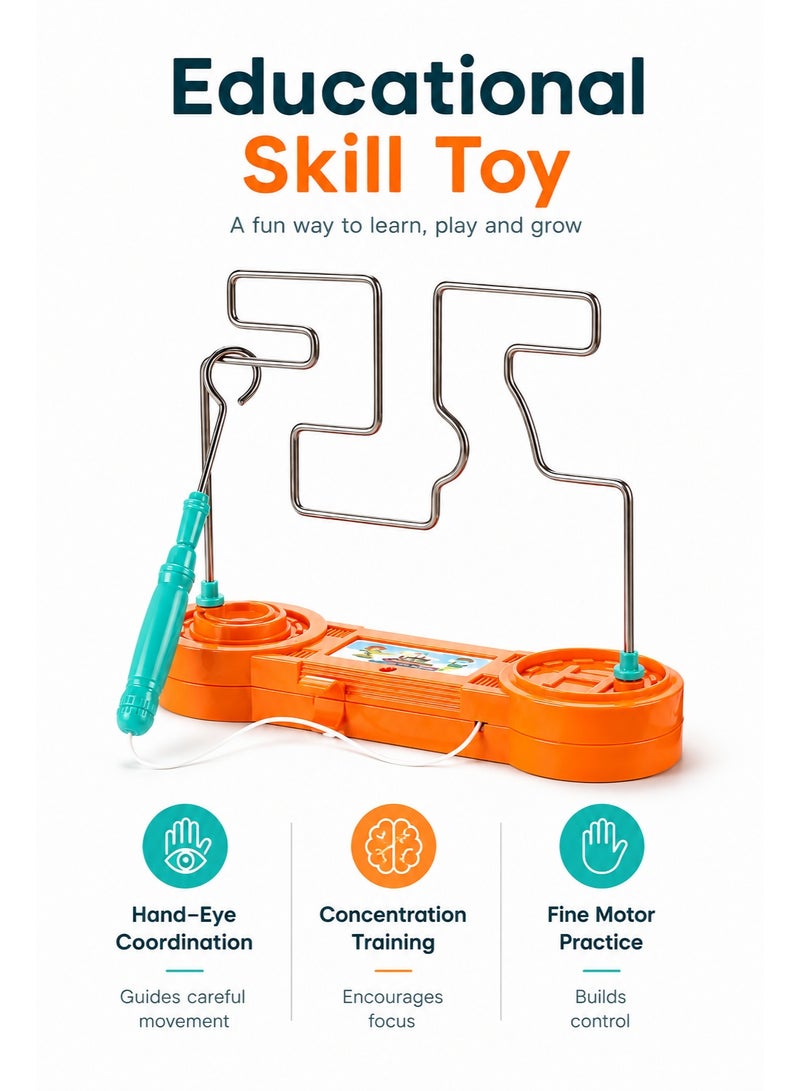 Super Game Wire Maze Game for Kids, Don’t Touch The Wire Steady Hand Challenge Toy, Educational Hand-Eye Coordination Game, Fine Motor Skills Learning Toy, Ages 3+ - Image 4