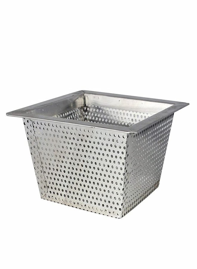 AmGood Floor Drain Strainer (Stainless Steel, 10" x 10" x 5") AmGood Stainless Steel Floor Drain Strainer. 10 in. x 10 in. x 5 in. | Commercial Laundry, Restaurants, Commercial Kitchens - Image 1
