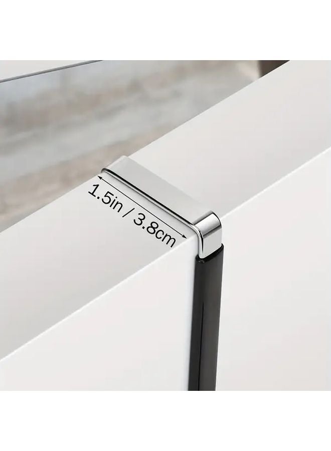 Black Over The Door Hanger 4pcs Metal Hooks For Towels Coats Clothes Hats Bags - Image 4