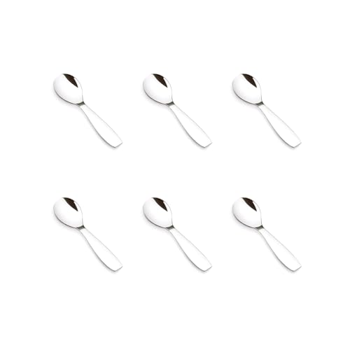 GS KITCHENWARE GS Stainless Steel Mini Spoon for Tea, Coffee, Sugar & Spices/Mini Spoon for All Tea Coffee Sugar & Spices Set of 6 (Silver Finish) Lenth-8.5 cm - Image 3
