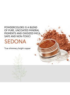 Honeybee Gardens Powdercolors Clean Mineral Eye Shadow Sedona (True Shimmery Bright Copper) ; Versatile Portable & Skin Friendly 2G  - Image 3