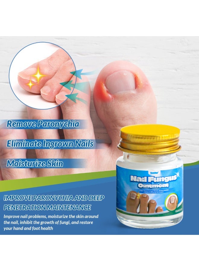 سوميفون 3 قطع مرهم فطريات الأظافر، كريم إصلاح الأظافر بقوة إضافية، كريم علاج فطريات أظافر القدم، ينظف وينعم الأظافر، يصلح البكتيريا 15 جرامًا*3 - Image 3