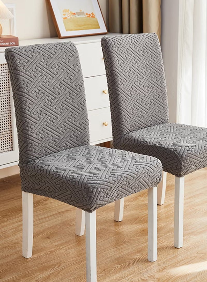 XiuWoo 4PC Set Stretch Dining Chair Cover Washable Removable Chair Slipcover Dining Chair Protector Cover for Kitchen Dining Room Hotel - Image 4