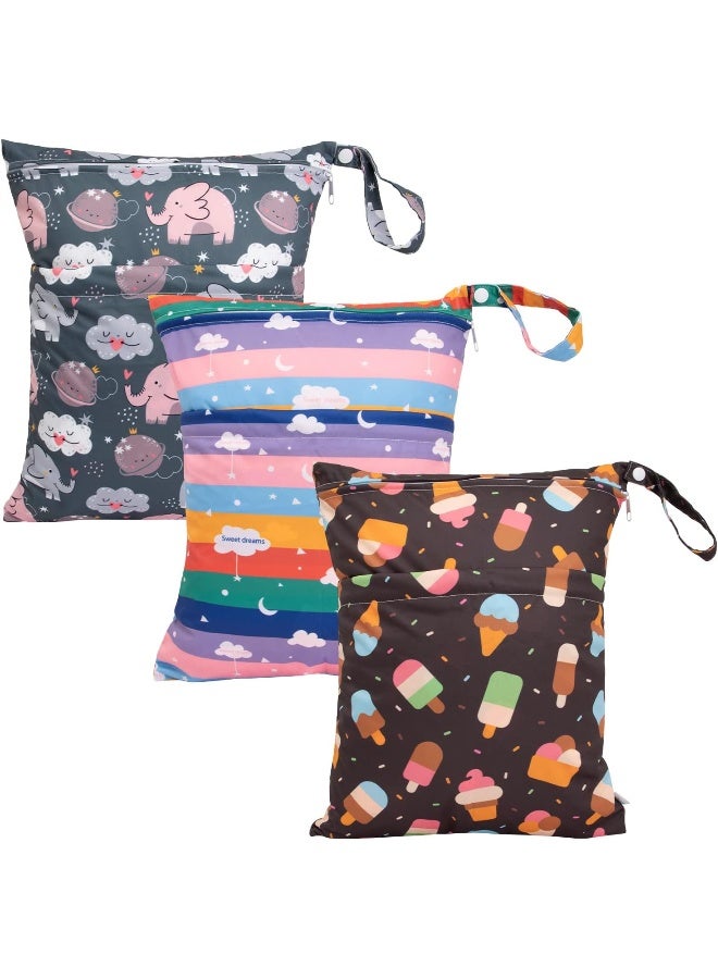 Babygoal Wet Dry Bags 3 Pack for Baby Cloth Diapers - Image 1